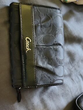 Coach Ashley Black Signature Logo Wallet